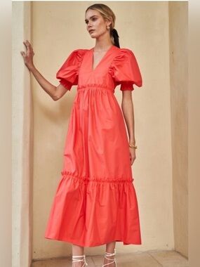 HUNTER BELL Palmer Dress in Cherry Red